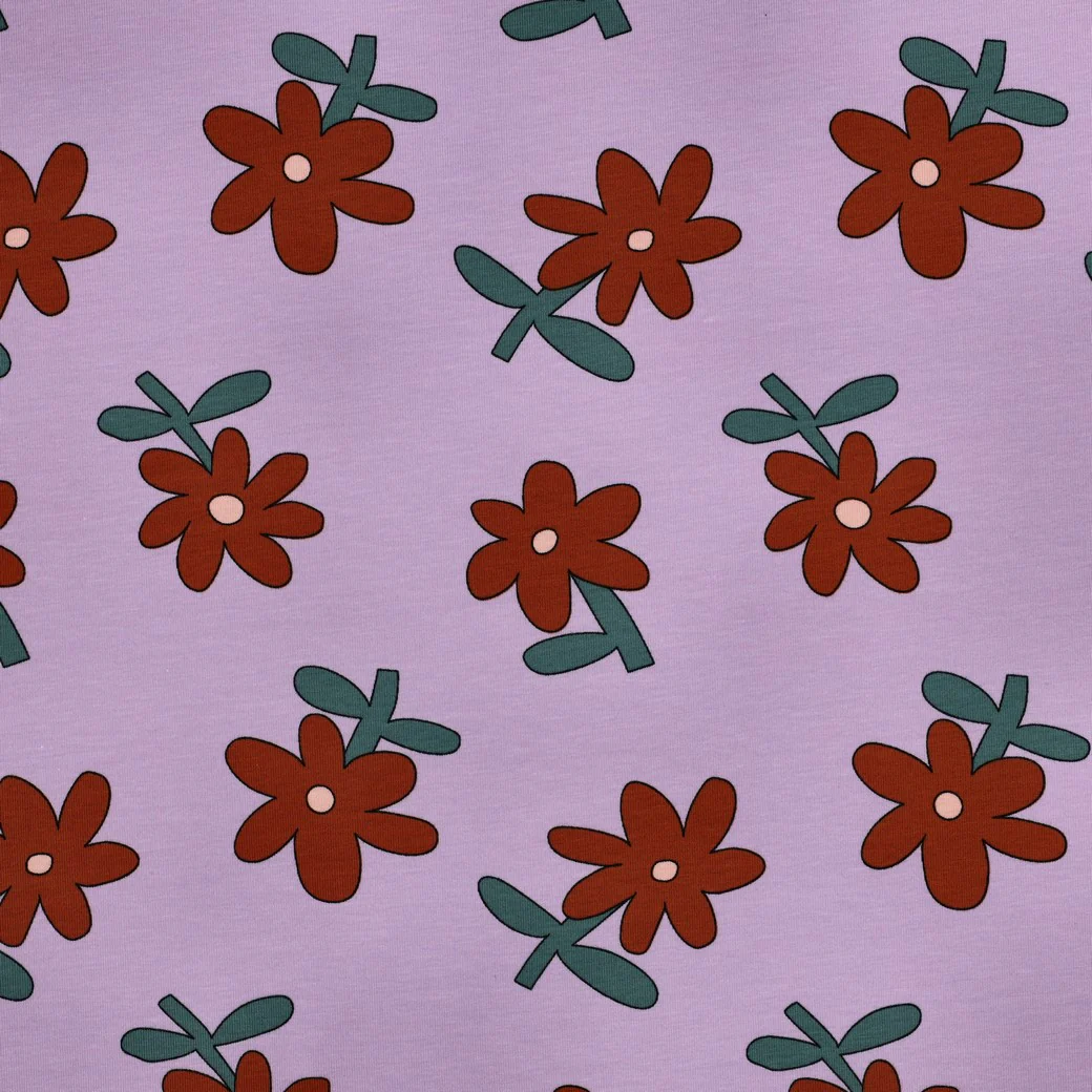 Tissu jersey - GOTS - Retro Bloom - Lavande - Image 4