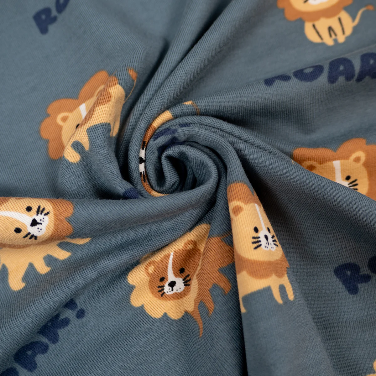 Tissu jersey - Lions roar - Bleu - Image 4
