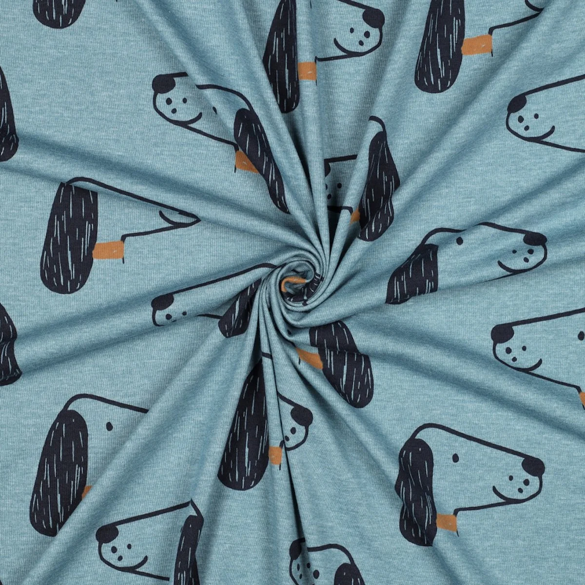 Tissu jersey - Voltaire - Bleu jeans - Image 3
