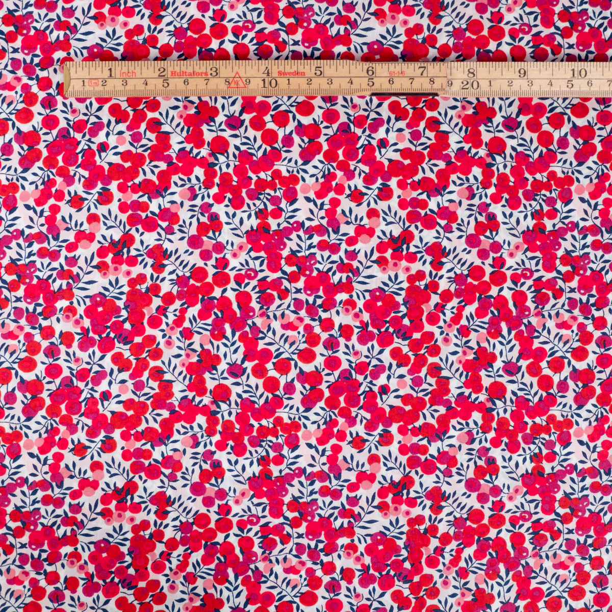 Tissu Liberty WILTSHIRE - rouge - Image 5