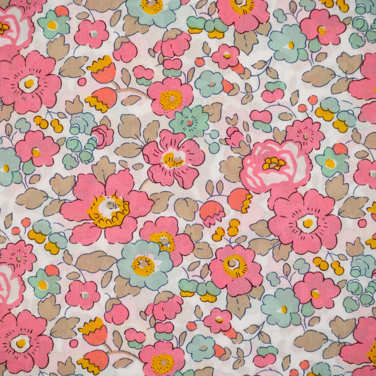 Tissu Liberty Tana Lawn - Betsy - Rose et Vert - Image 4