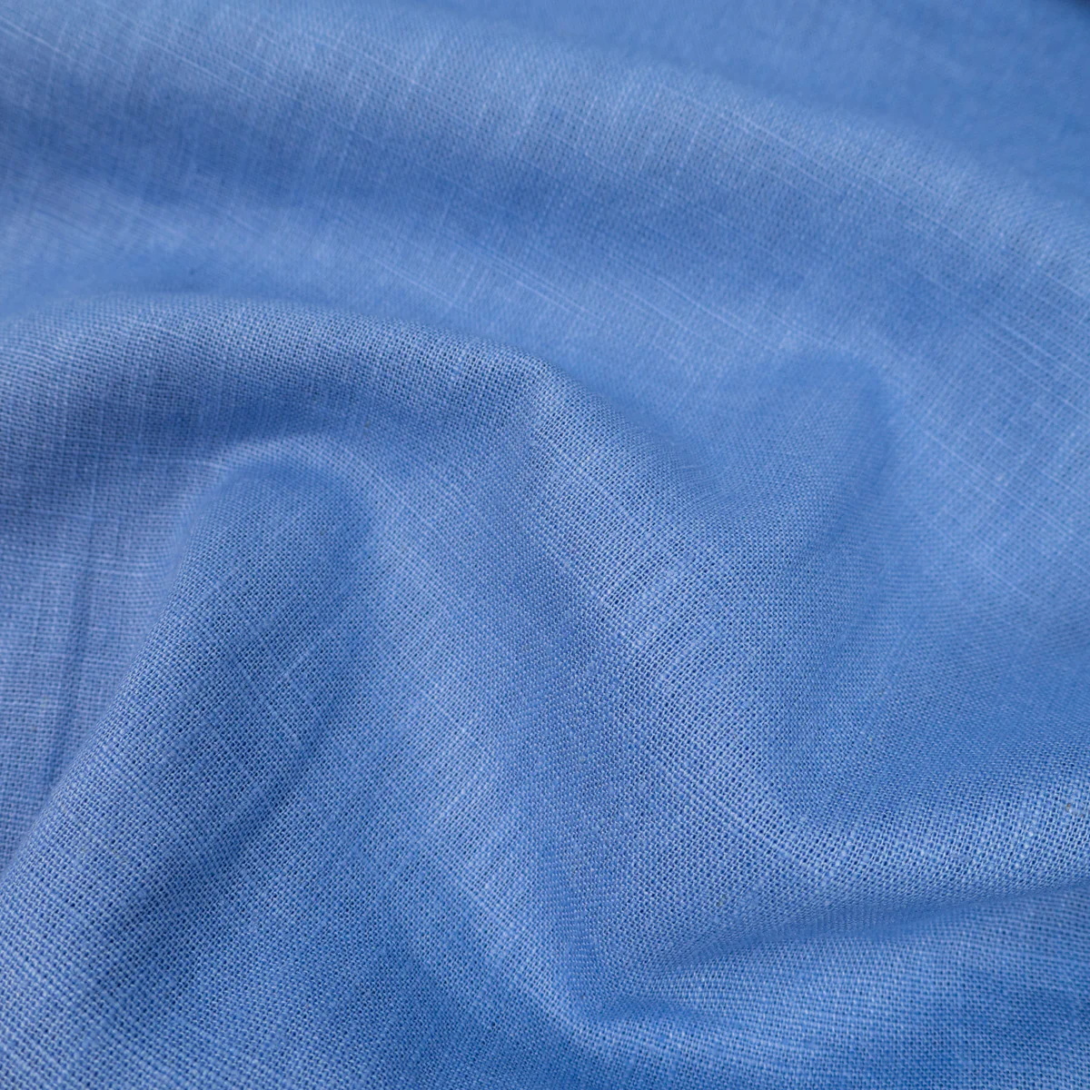 Tissu Lin Lavé - Bleu lavande - Image 3