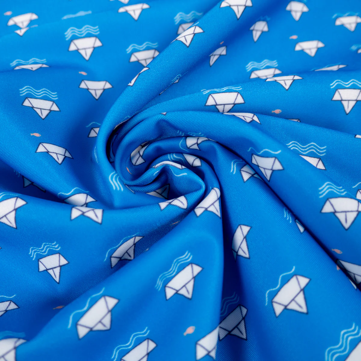 Tissu maille lycra / maillot de bain - Ikatee® - Bato - Bleu vif - Image 6