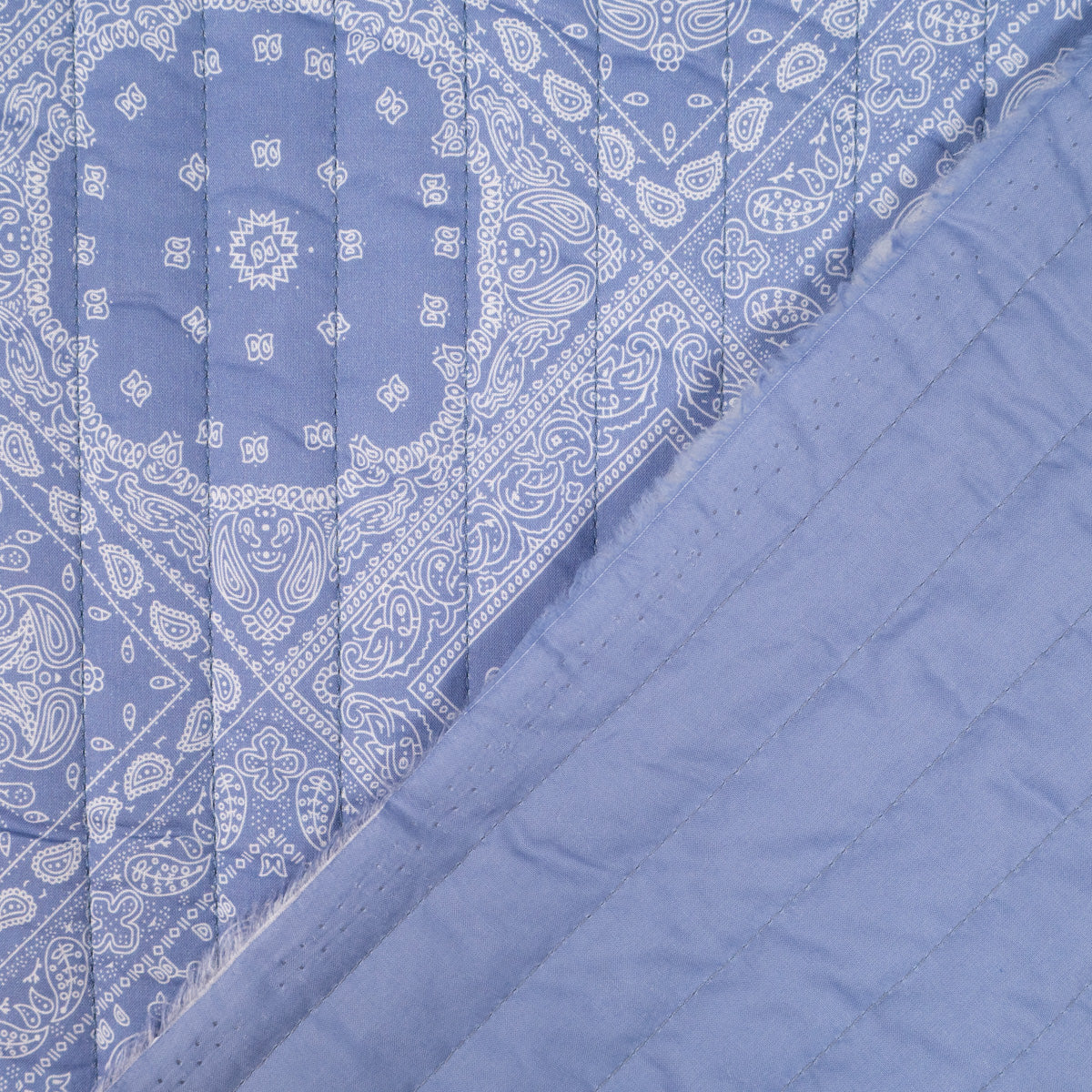 Tissu matelassé - Bandana Paisley - Bleu jeans - Image 6