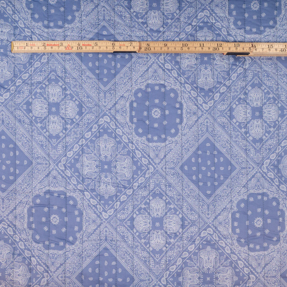 Tissu matelassé - Bandana Paisley - Bleu jeans - Image 7
