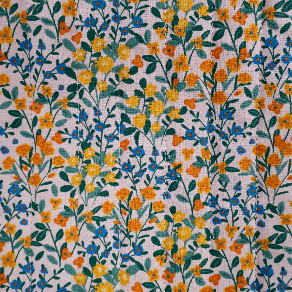 Tissu matelassé réversible - Deniz - Jaune et bleu - Image 6