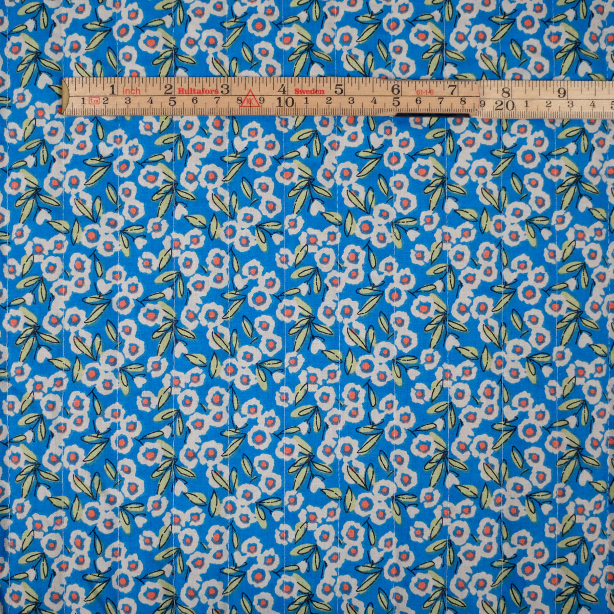 Tissu matelassé réversible - Deniz - Jaune et bleu - Image 8