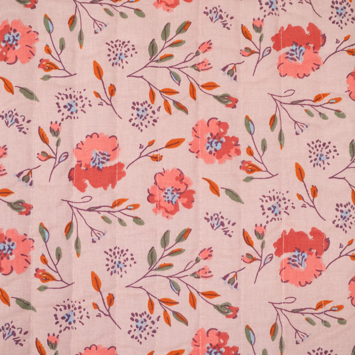 Tissu matelassé réversible - Lizul - Blanc et rose - Image 7