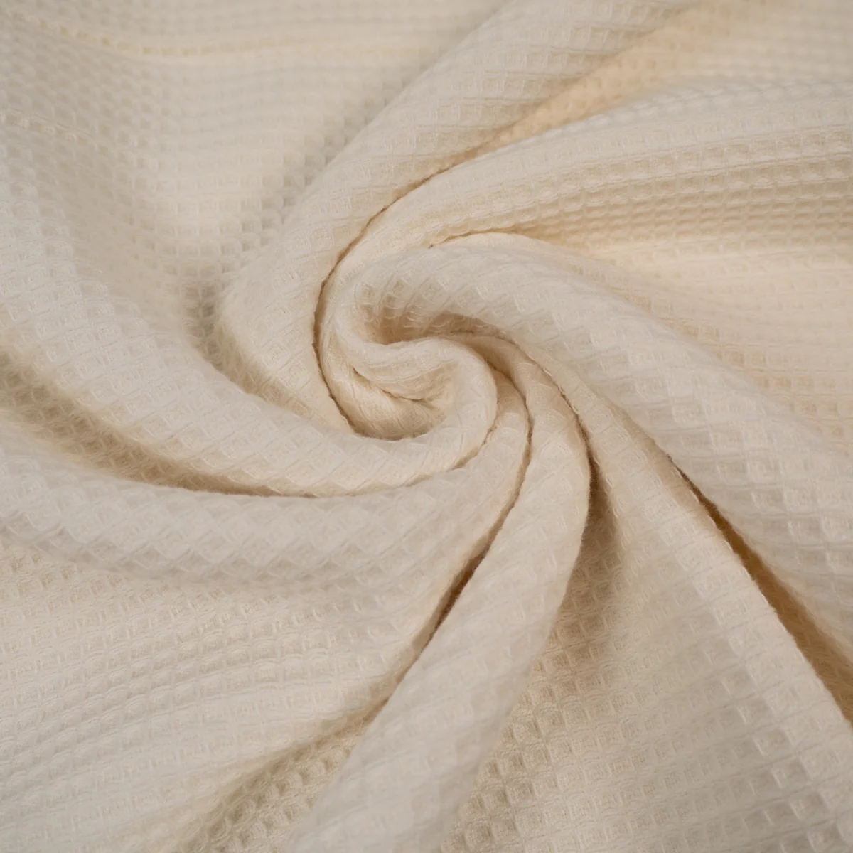 Tissu nid d'abeille éponge tissé - Écru - Image 3