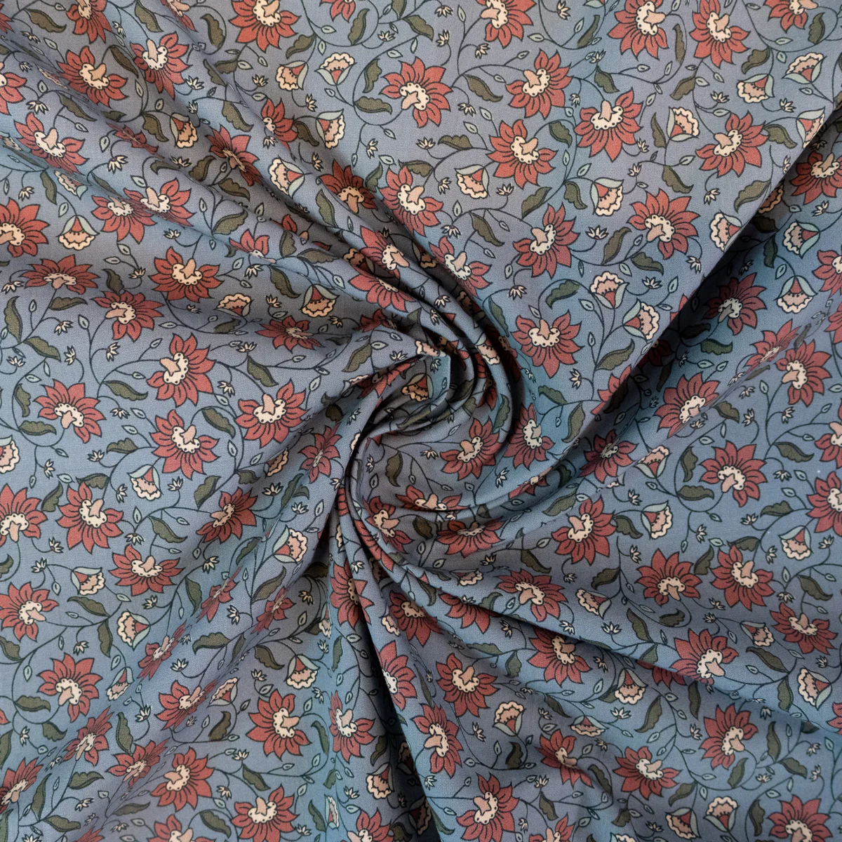 Popeline - ikatee® - Delhi - Bleu jean - Image 3