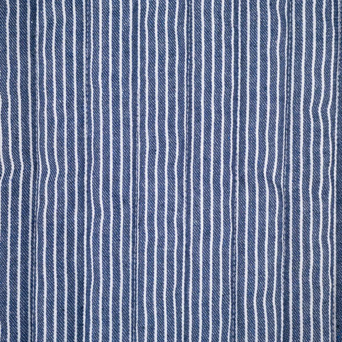 Tissu popeline matelassée - rayures - Bleu jeans et blanc - Image 7