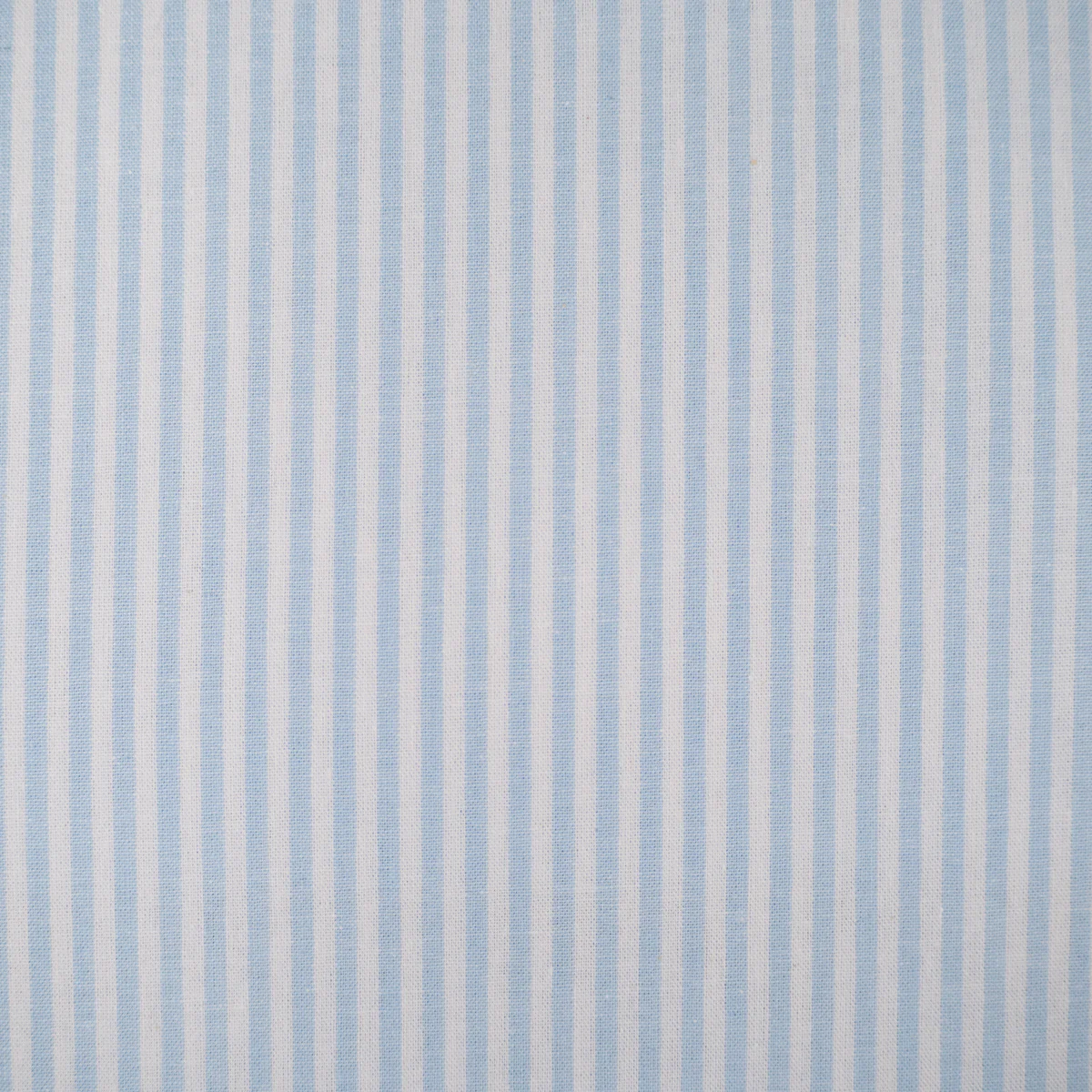 Tissu Popeline - Rayures - Bleu clair et blanc - Image 3