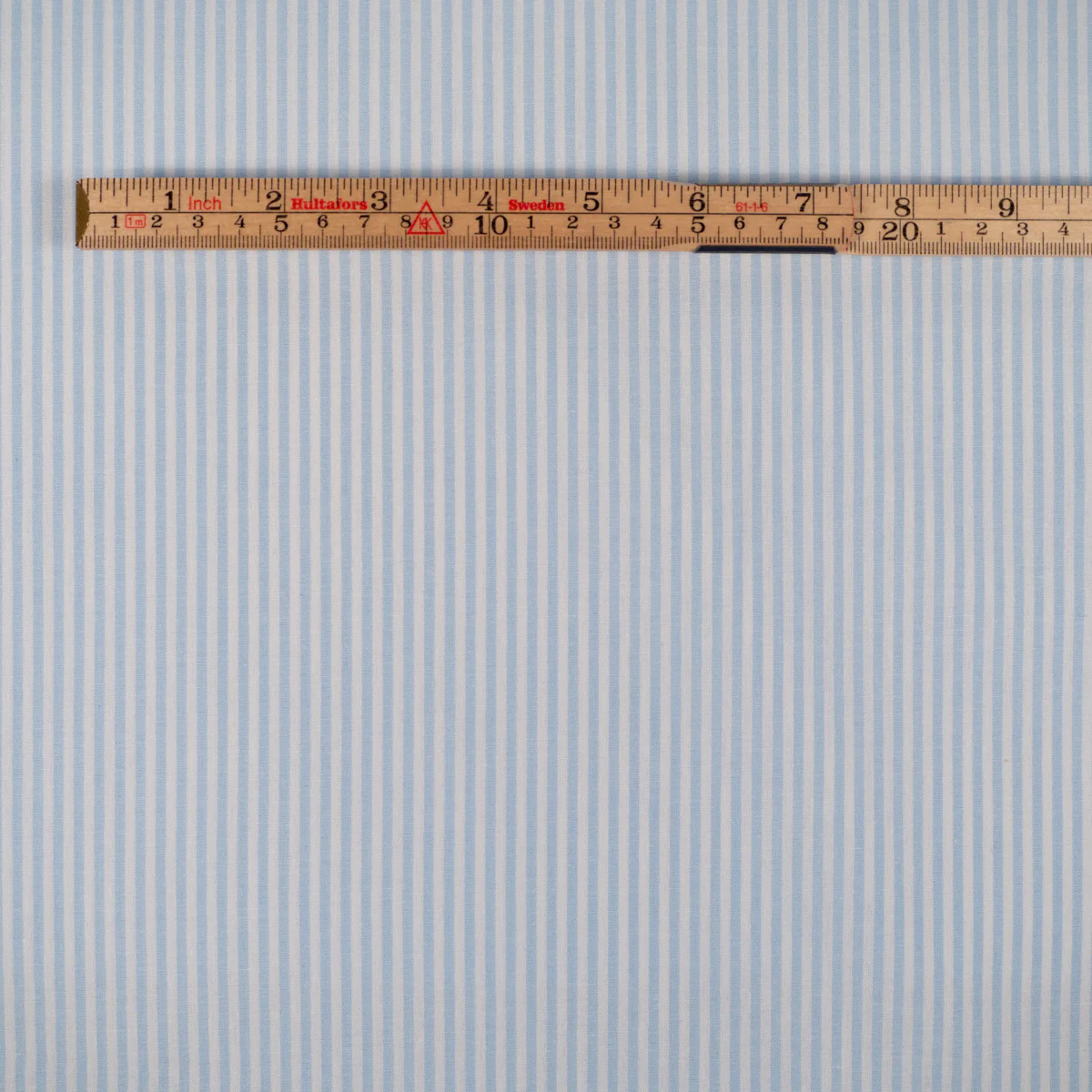 Tissu Popeline - Rayures - Bleu clair et blanc - Image 6