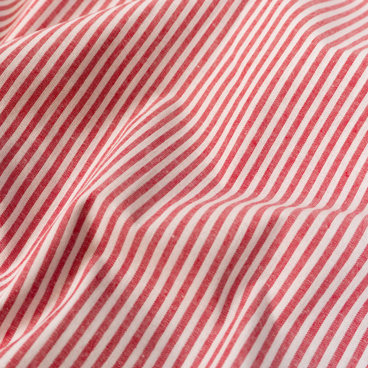 Tissu Popeline - Rayures - Rouge et blanc - Image 12