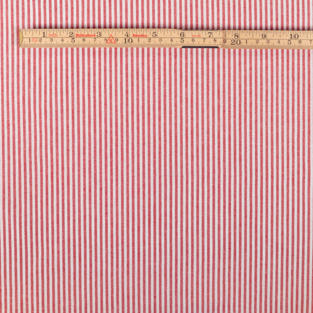 Tissu Popeline - Rayures - Rouge et blanc - Image 14