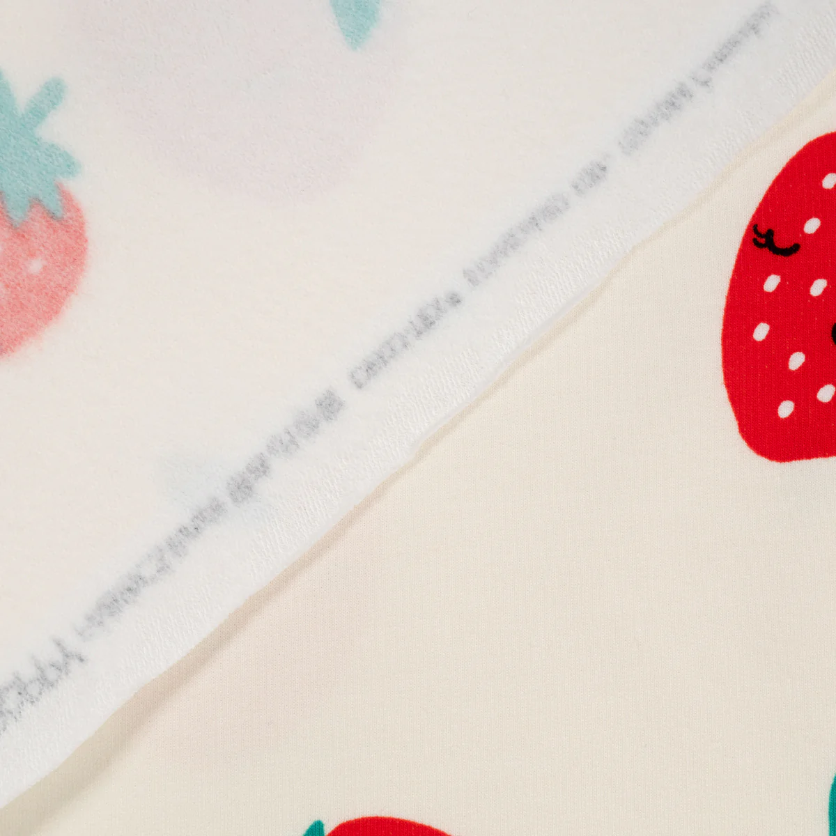 Tissu sweat - Fraises - Beige - Image 4