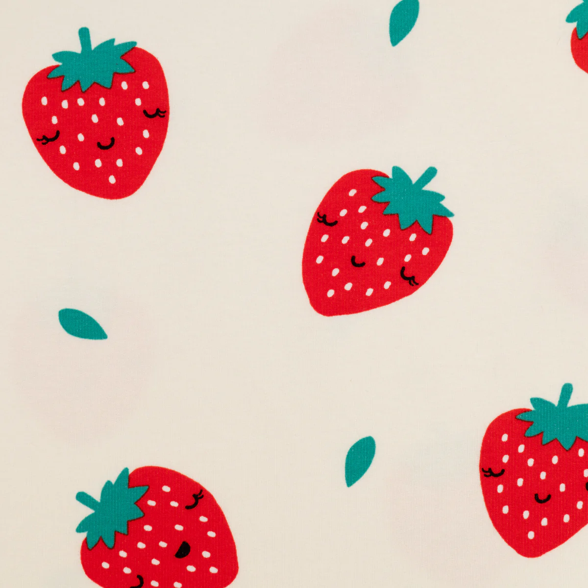 Tissu sweat - Fraises - Beige - Image 5