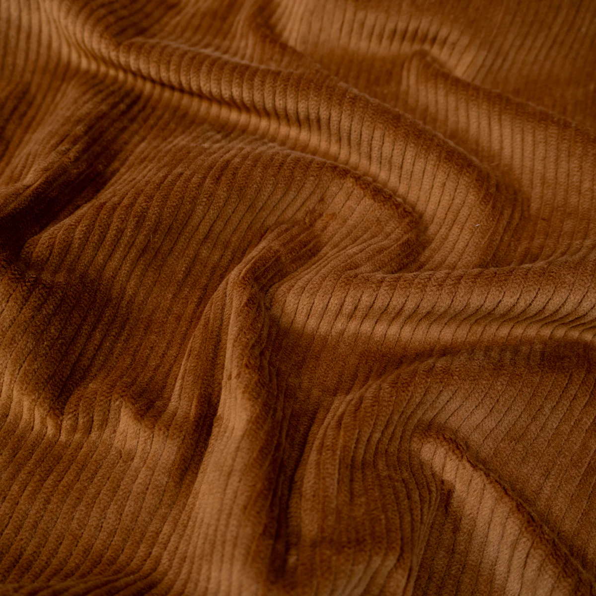 Tissu Velours - Moyennes côtes 6w - Brun - Image 4