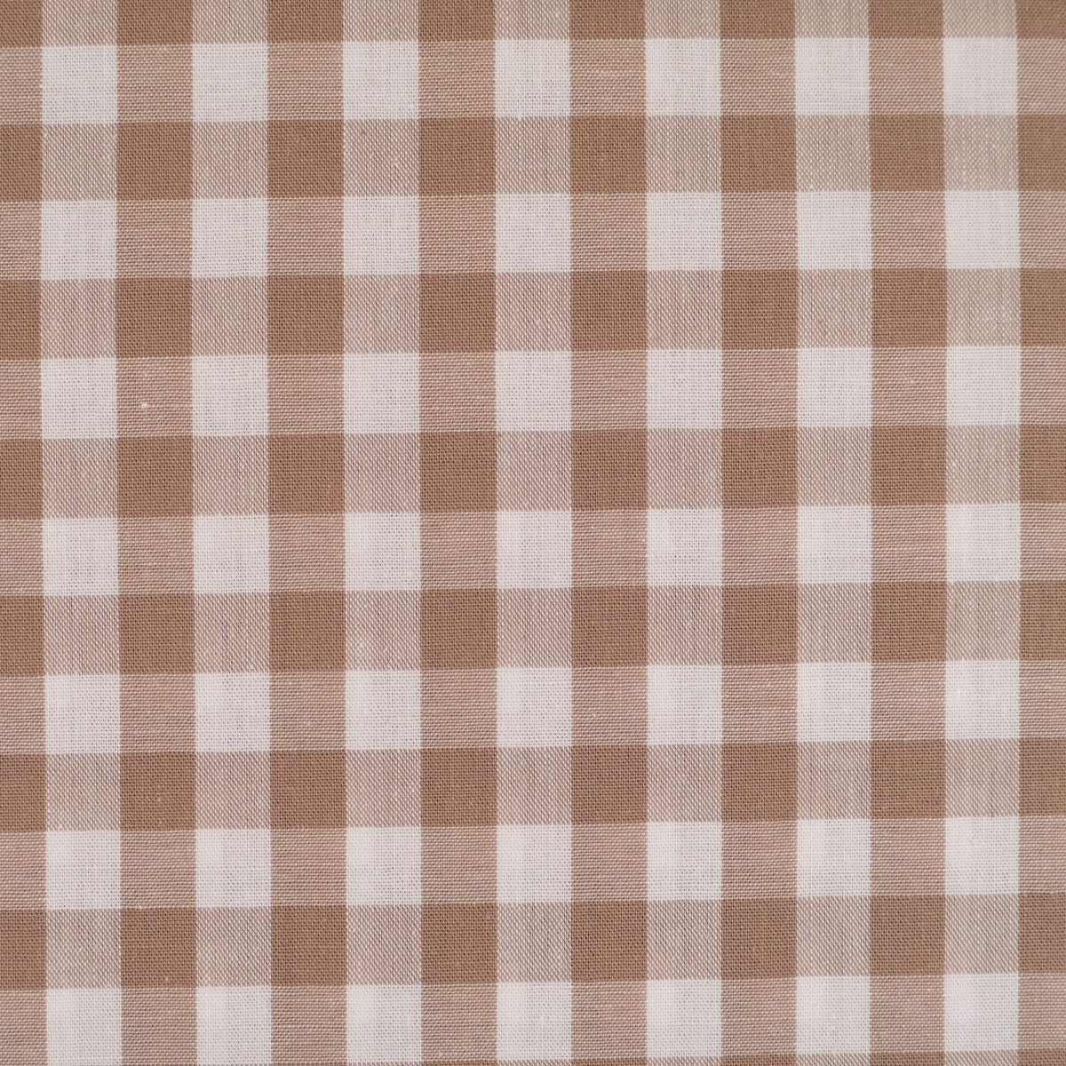 Tissu Vichy carreaux moyens - Sable - Image 2