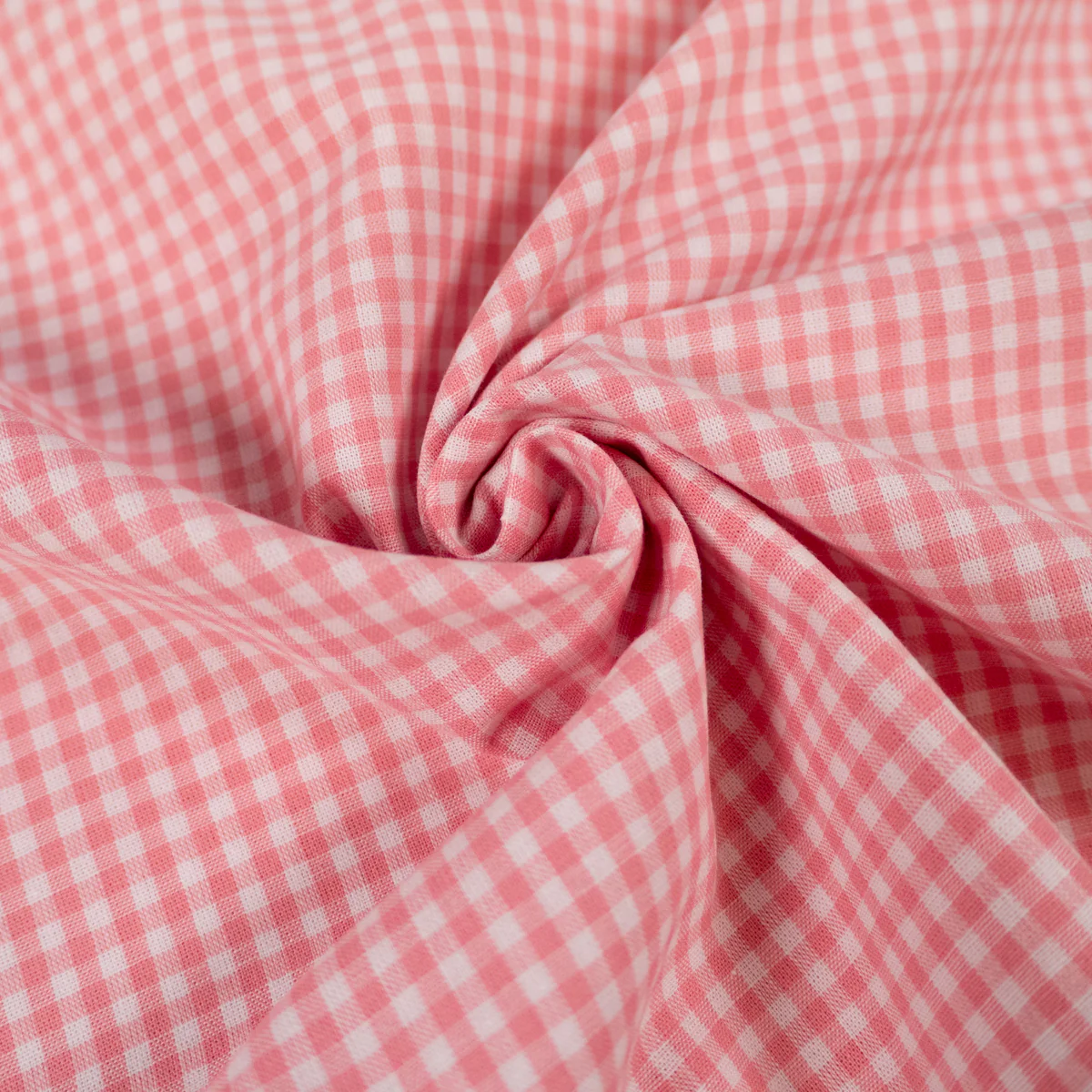 Tissu Vichy mini carreaux - Rose - Image 5