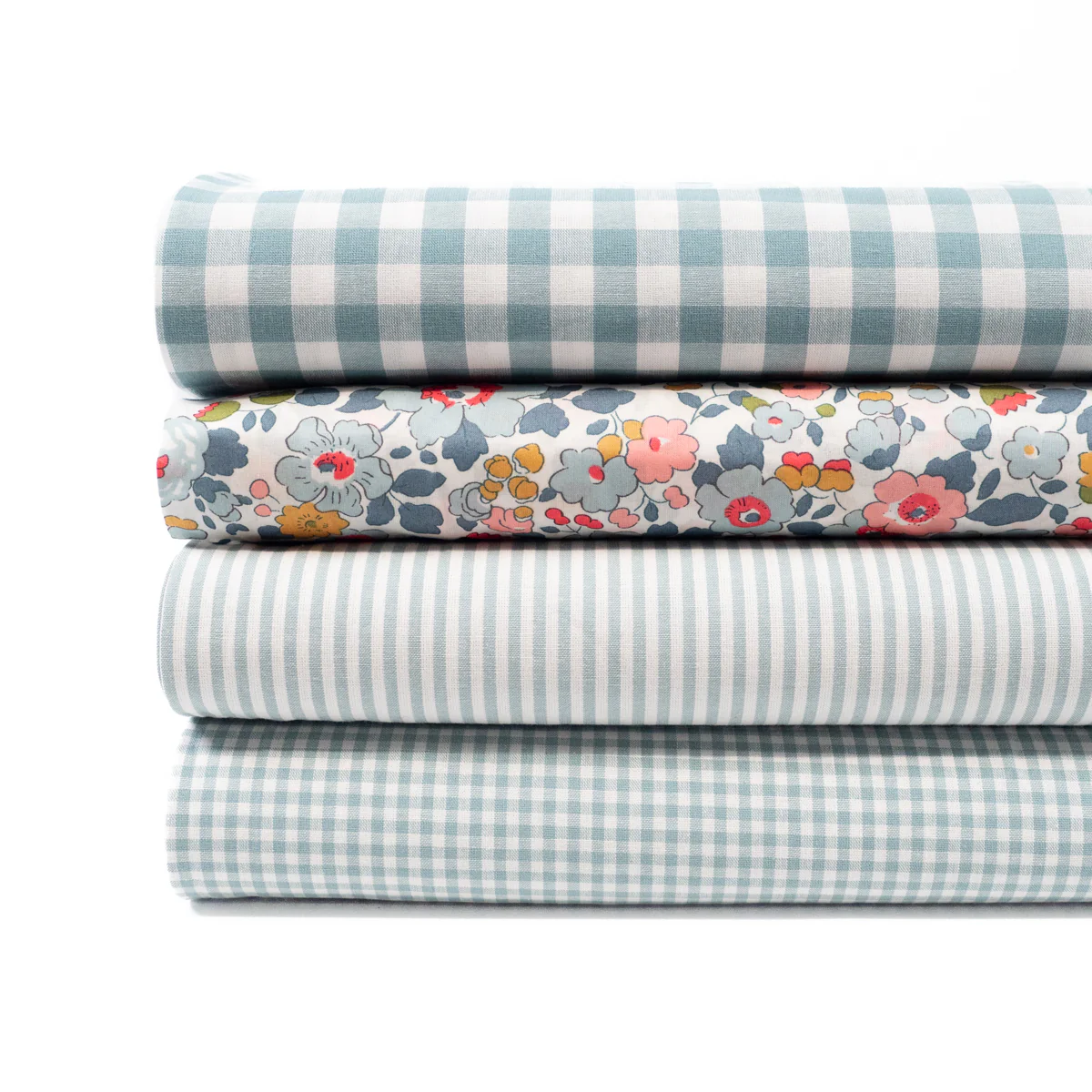 Tissu Vichy mini carreaux - Amande - Image 6