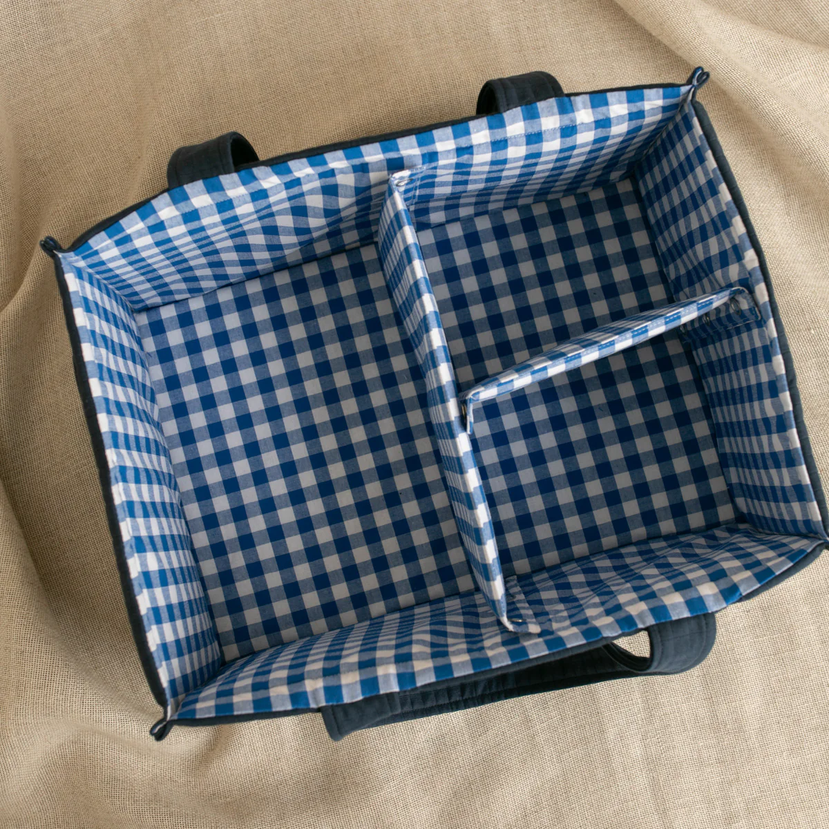 Tissu Vichy carreaux moyens - Blue sky - Image 12