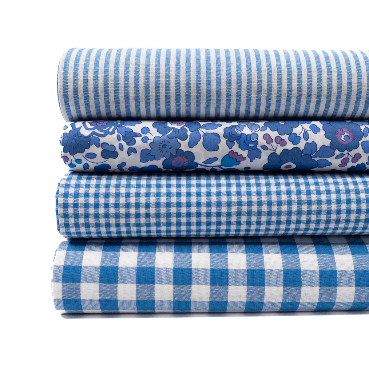 Tissu Vichy carreaux moyens - Blue sky - Image 4