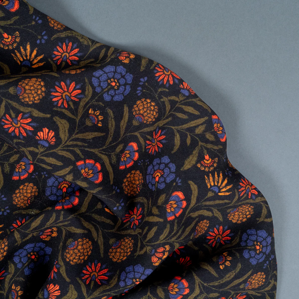 Tissu viscose - Ikatee® - Byzance - Nuit noire