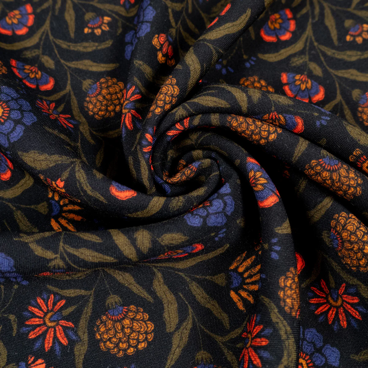 Tissu viscose - Ikatee® - Byzance - Nuit noire - Image 10