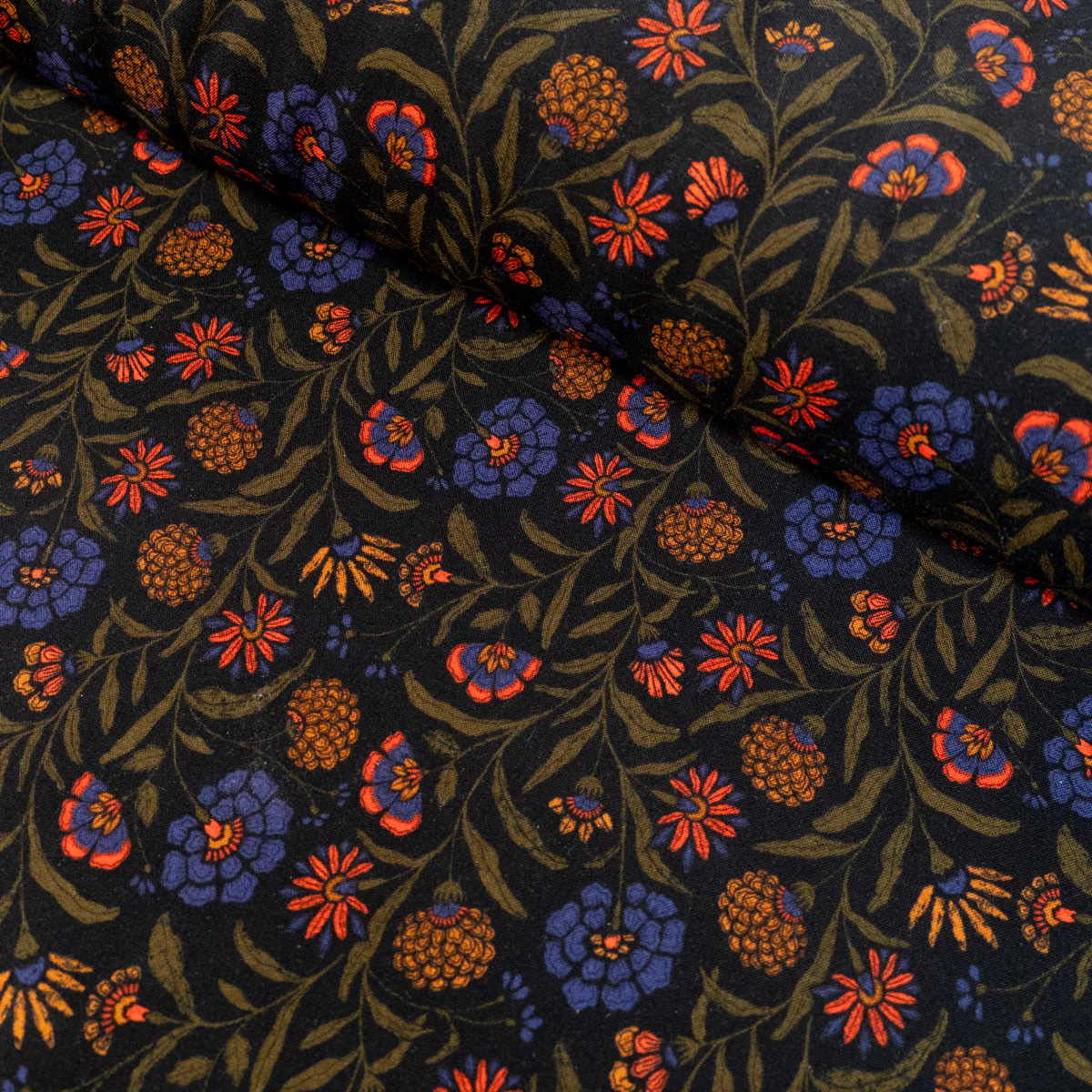 Tissu viscose - Ikatee® - Byzance - Nuit noire - Image 9