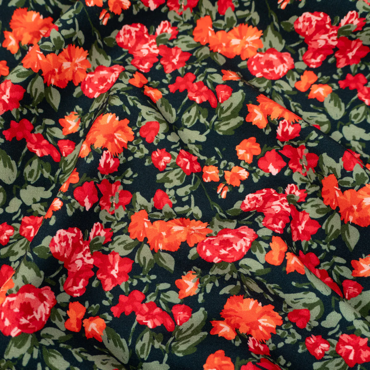 Tissu viscose - Ikatee® - Flora Viva - Noir - Image 7