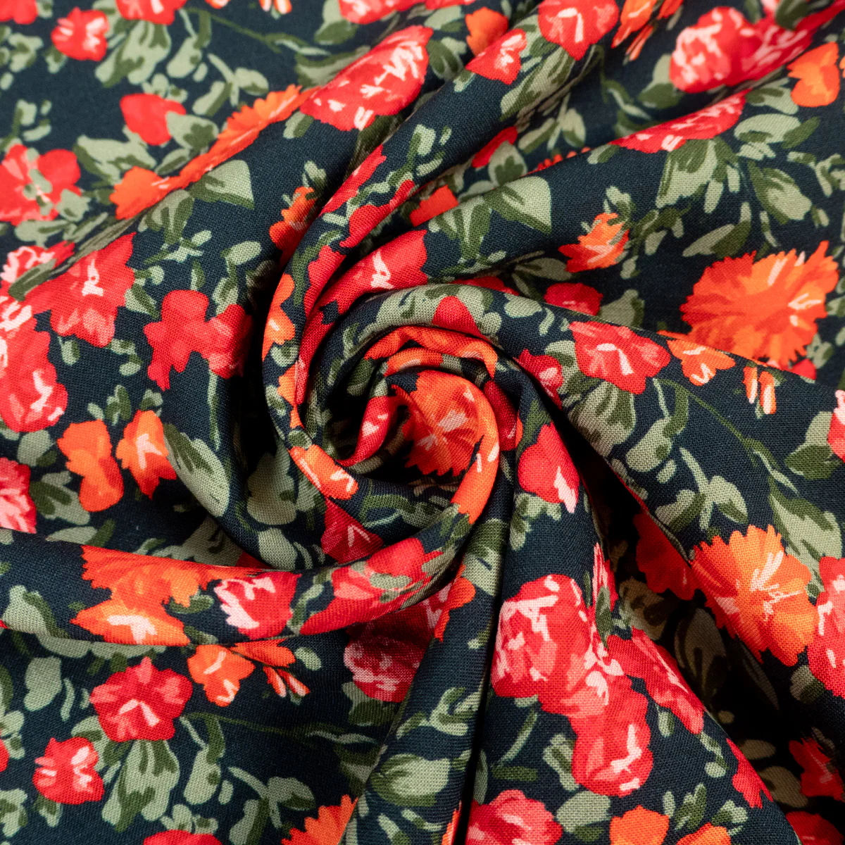 Tissu viscose - Ikatee® - Flora Viva - Noir - Image 8