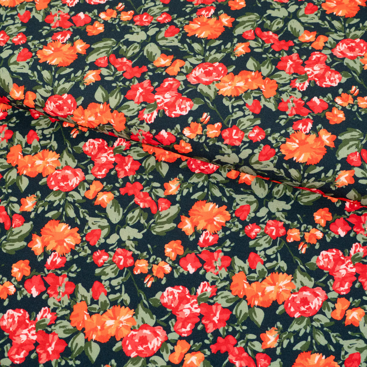 Tissu viscose - Ikatee® - Flora Viva - Noir - Image 9