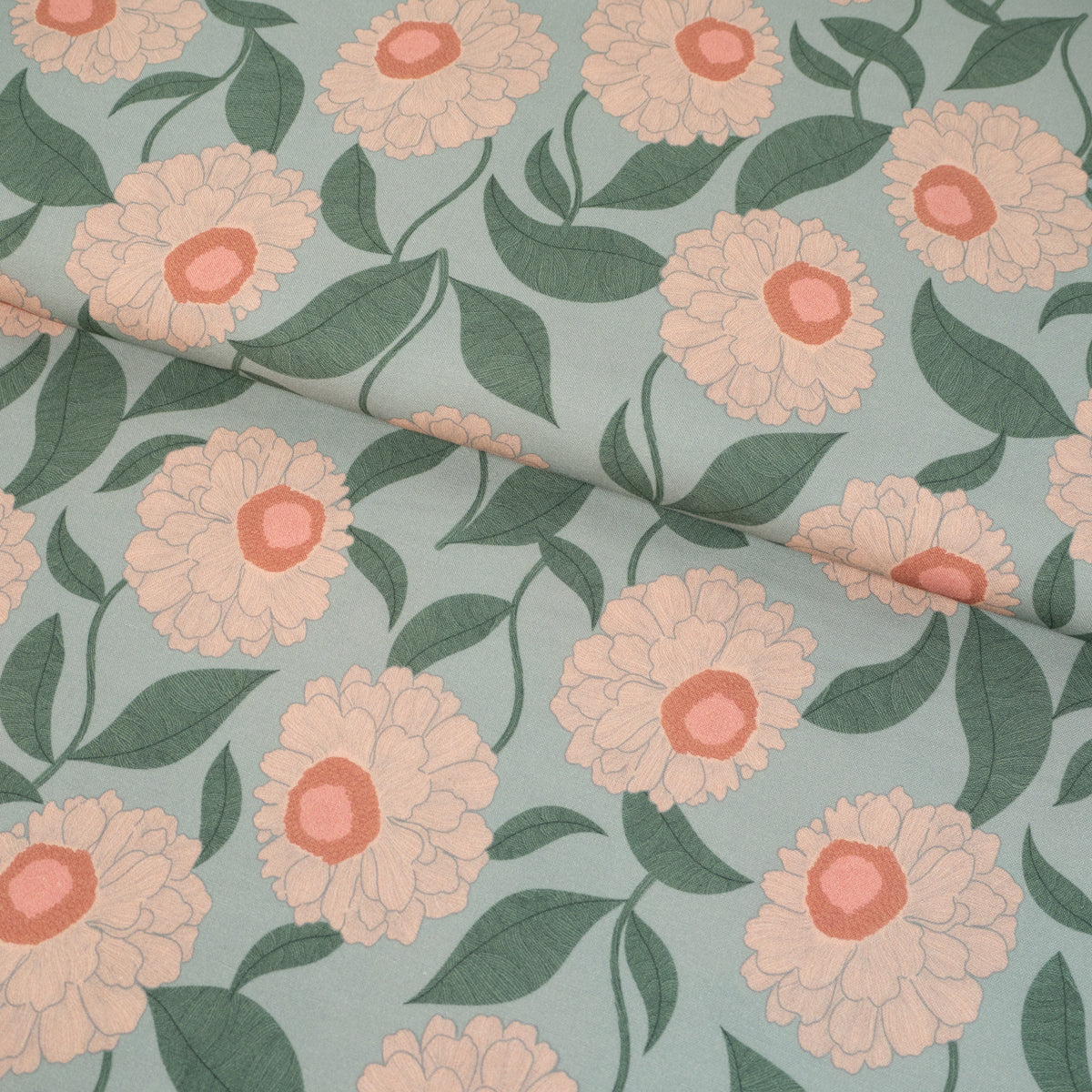 Tissu viscose - Ikatee® - Soft bloom - Vert sauge - Image 8