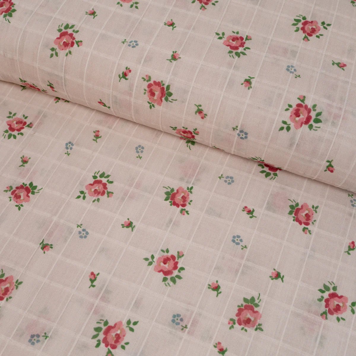 Tissu voile de coton armuré - Jane - Écru