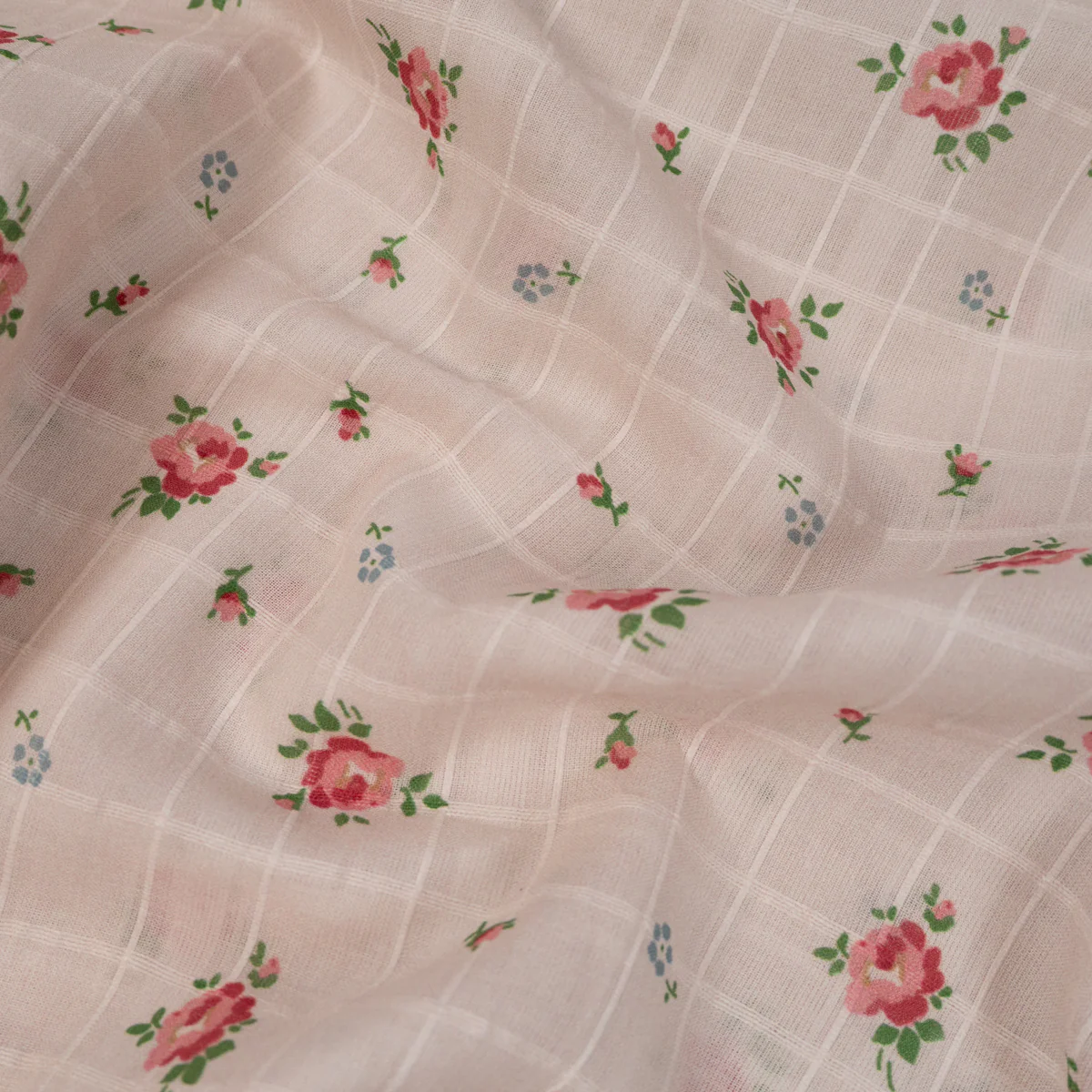 Tissu voile de coton armuré - Jane - Écru - Image 4