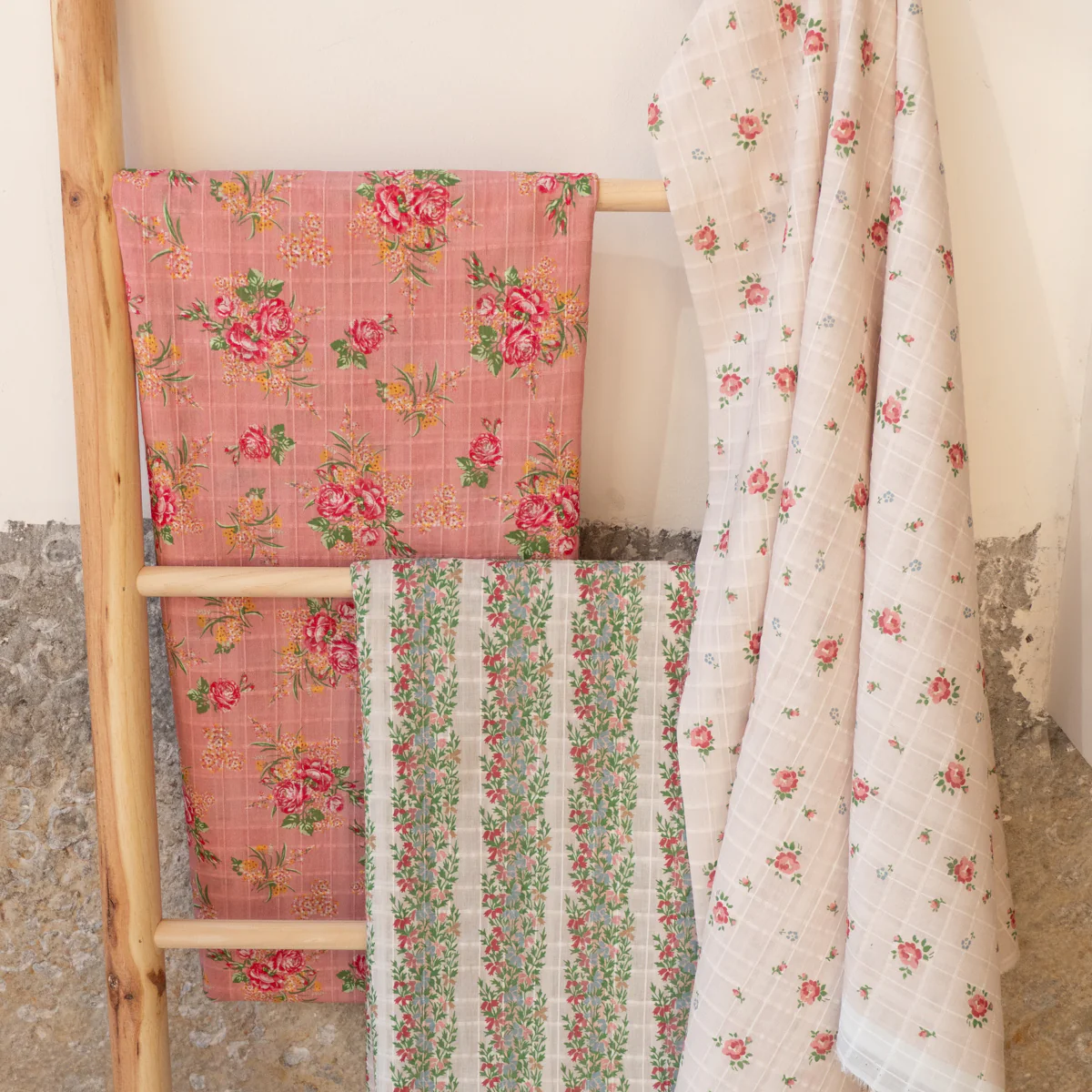 Tissu voile de coton armuré - Jane - Écru - Image 9